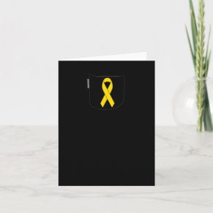 Childhood Cancer Awareness Pocket Yellow Ribbon Card