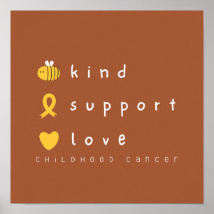 childhood cancer awareness Poster Print Sign