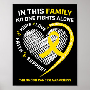 Childhood Cancer Awareness Products Gifts Boys Gir Poster
