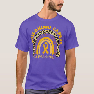 Childhood Cancer Awareness Rainbow Fighter Warrior T-Shirt