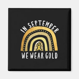 Childhood Cancer Awareness Rainbow In September We Magnet