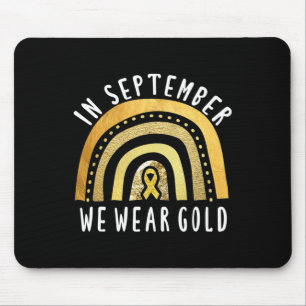 Childhood Cancer Awareness Rainbow In September We Mouse Mat
