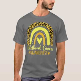Childhood Cancer Awareness Rainbow Leopard Men Wom T-Shirt