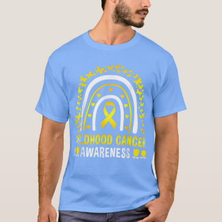 Childhood Cancer Awareness Rainbow Leopard Ribbon T-Shirt