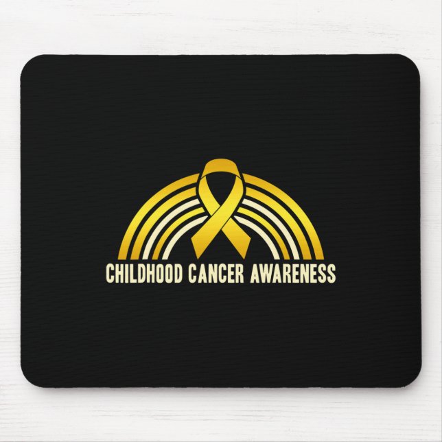 Childhood Cancer Awareness Rainbow Mouse Mat (Front)