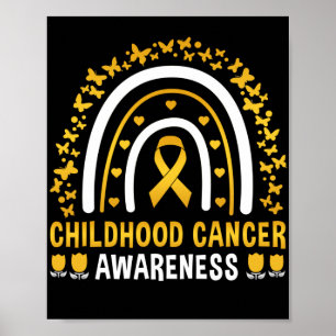 Childhood Cancer Awareness Rainbow Poster