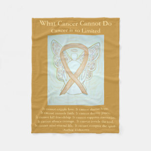 Childhood Cancer Awareness Ribbon Angel Blanket