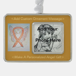 Childhood Cancer Awareness Ribbon Angel Ornament