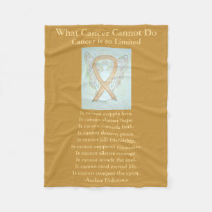 Childhood Cancer Awareness Ribbon Fleece Blanket