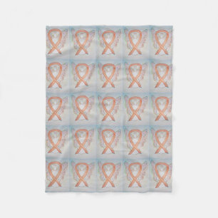 Childhood Cancer Awareness Ribbon Fleece Blankets