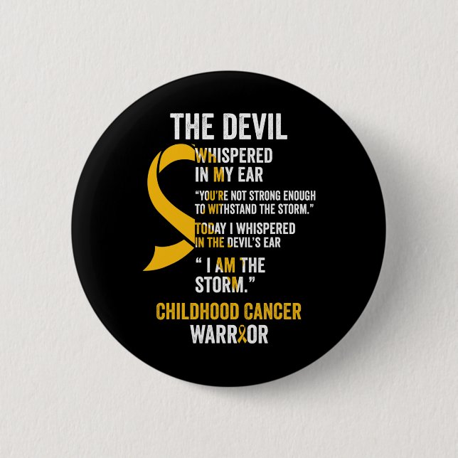 Childhood Cancer Awareness Ribbon s1 6 Cm Round Badge (Front)