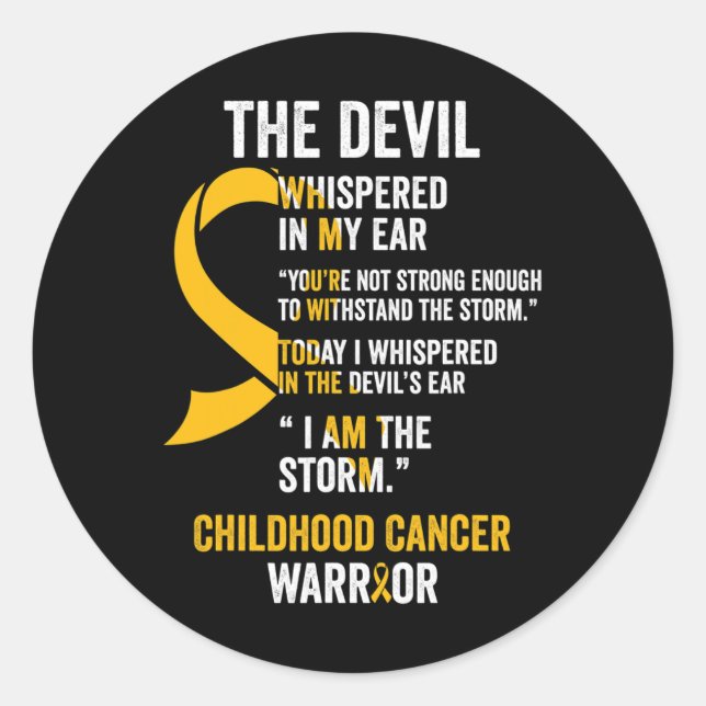 Childhood Cancer Awareness Ribbon s1 Classic Round Sticker (Front)