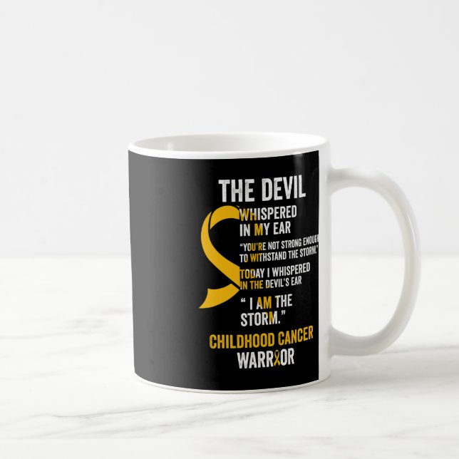 Childhood Cancer Awareness Ribbon s1 Coffee Mug (Right)