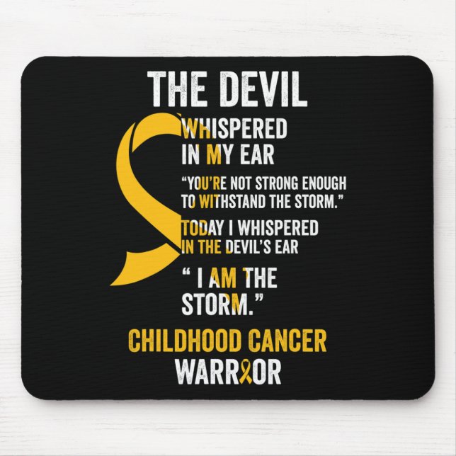 Childhood Cancer Awareness Ribbon s1 Mouse Mat (Front)