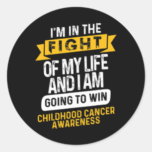Childhood Cancer Awareness Ribbon s3 Classic Round Sticker