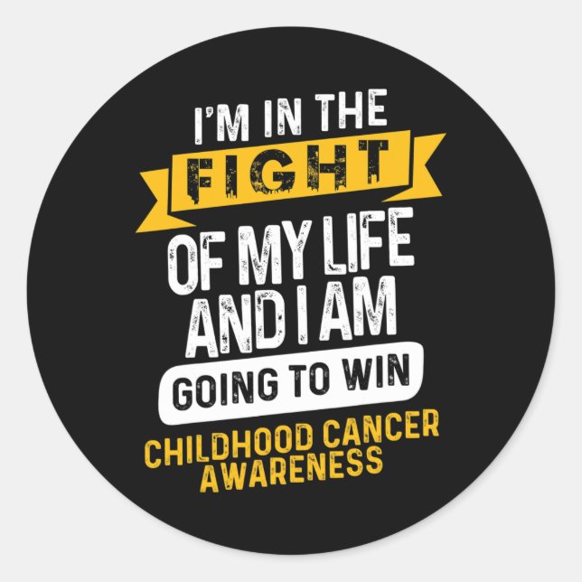 Childhood Cancer Awareness Ribbon s3 Classic Round Sticker (Front)