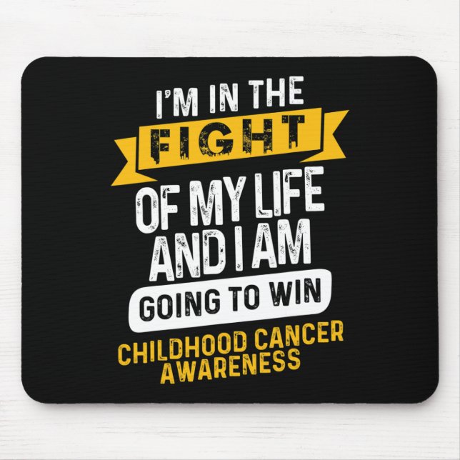Childhood Cancer Awareness Ribbon s3 Mouse Mat (Front)