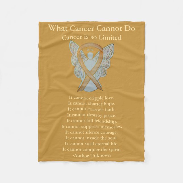 Childhood Cancer Awareness Ribbon Soft Blankets (Front)