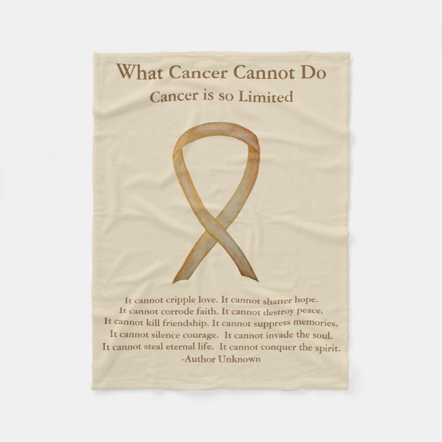 Childhood Cancer Awareness Ribbon Soft Blankets (Front)