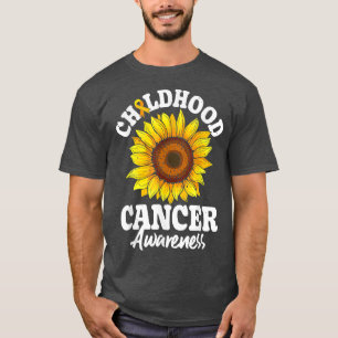 Childhood Cancer Awareness Ribbon Sunflower Women T-Shirt