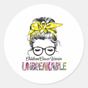 Childhood Cancer Awareness Ribbon Support Gifts Classic Round Sticker