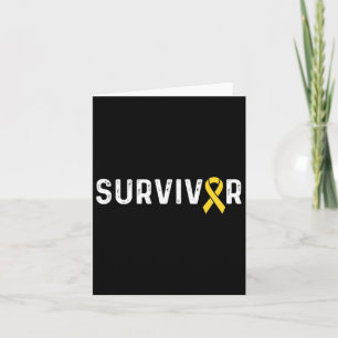 Childhood Cancer Awareness Ribbon Survivor Remissi Card