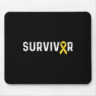 Childhood Cancer Awareness Ribbon Survivor Remissi Mouse Mat