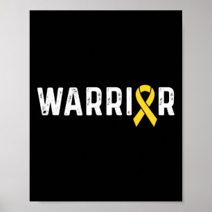 Childhood Cancer Awareness Ribbon Warrior Poster