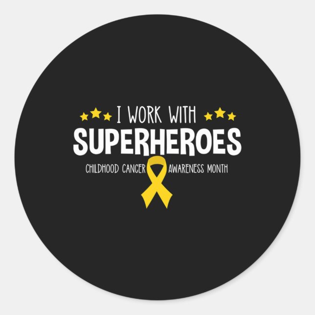 Childhood Cancer Awareness  RN Nurse Paediatrics O Classic Round Sticker (Front)