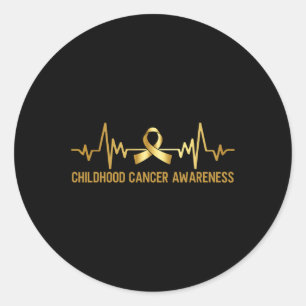 Childhood Cancer Awareness September Cancer Classic Round Sticker