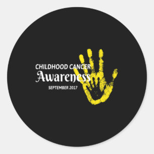 Childhood Cancer Awareness September Classic Round Sticker