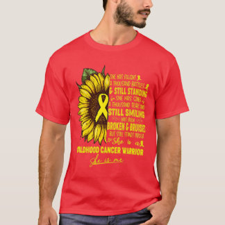 Childhood Cancer Awareness She is A Childhood Canc T-Shirt