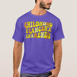 Childhood Cancer Awareness Shirt Vintage Groovy Go