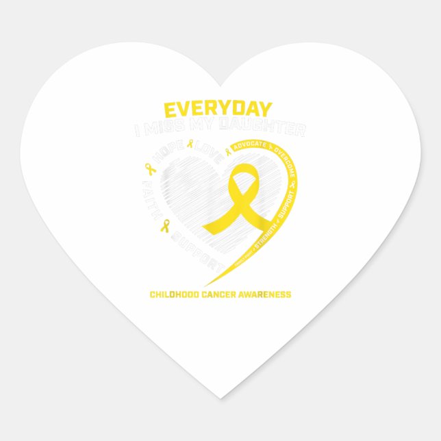 Childhood Cancer Awareness Shirts In Memory Heart Sticker (Front)