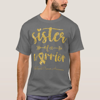 Childhood Cancer Awareness Sister Of A Warrior 914 T-Shirt