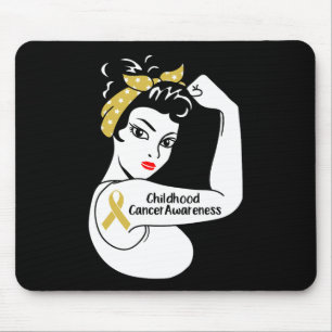 Childhood Cancer Awareness Strong Women  Mouse Mat