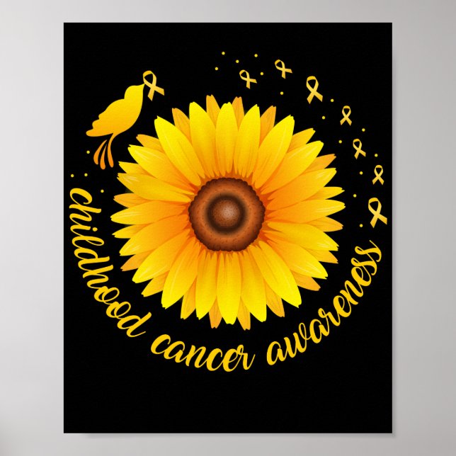 Childhood Cancer Awareness Sunflower Poster (Front)