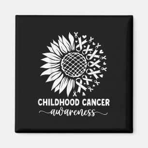 Childhood Cancer Awareness Sunflower Yellow Childh Magnet