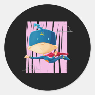 Childhood Cancer Awareness Super GA  Classic Round Sticker