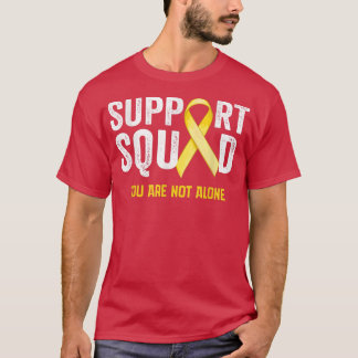 Childhood Cancer Awareness Support Squad Gold Ribb T-Shirt