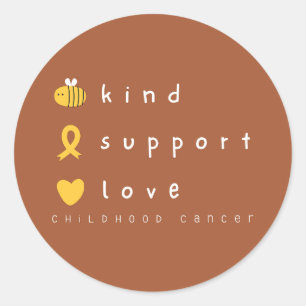 childhood cancer awareness support Stickers Labels