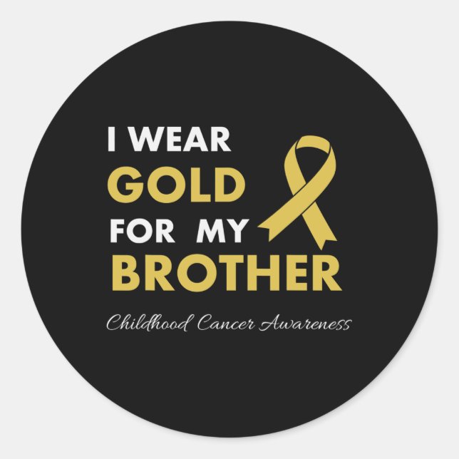 Childhood Cancer Awareness Survivor Men Warrior Br Classic Round Sticker (Front)