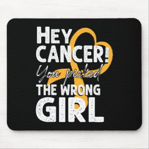 Childhood Cancer  Awareness Survivor Wrong Kid Gir Mouse Mat