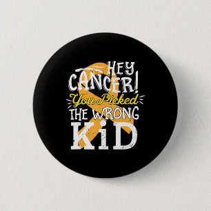 Childhood Cancer Awareness Survivor Wrong Kid Sup 6 Cm Round Badge
