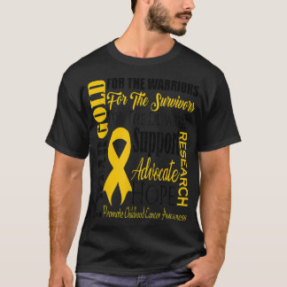 Childhood Cancer Awareness T Shirt Gold For A Chil
