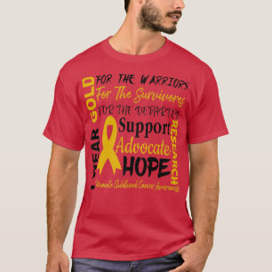 Childhood Cancer Awareness T Shirt Gold for a Chil