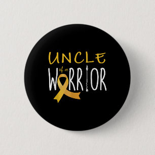 Childhood Cancer Awareness Uncle Of A Warrior 6 Cm Round Badge