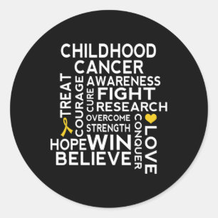 Childhood Cancer Awareness Walk Ribbon Classic Round Sticker