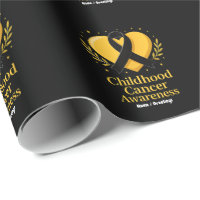 Childhood Cancer Awareness Warrior Gold Heart 