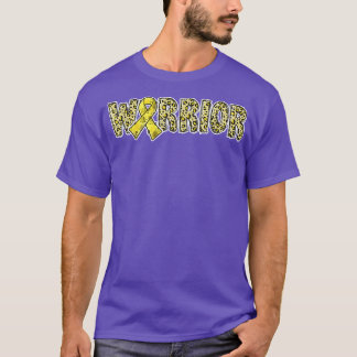 Childhood Cancer Awareness Warrior Gold Ribbon Leo T-Shirt